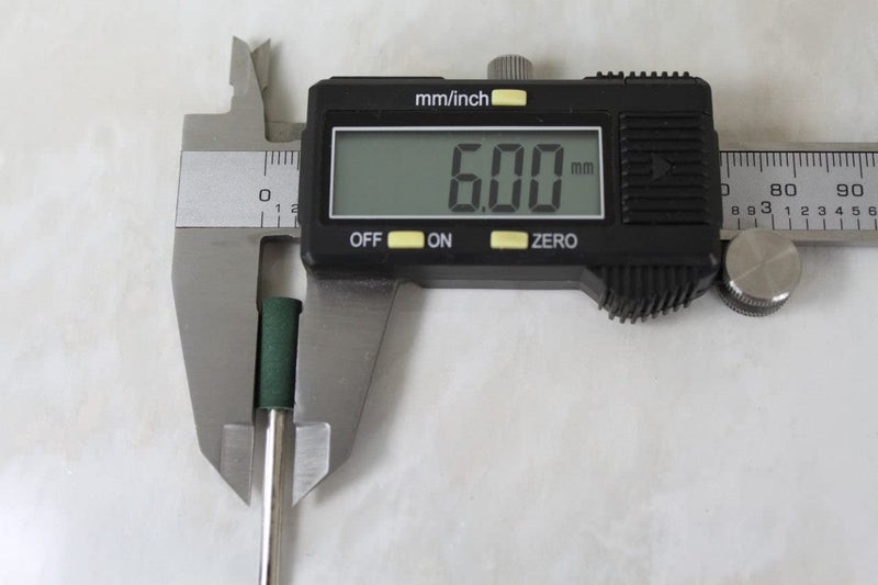 TEMO 10 قطعة 6 مم (1/4 بوصة) أداة دوارة مطاطية أسطوانية لتلميع الأزيز مع ساق 3 مم (1/8 بوصة) لأدوات دريمل الدوارة - Image 3